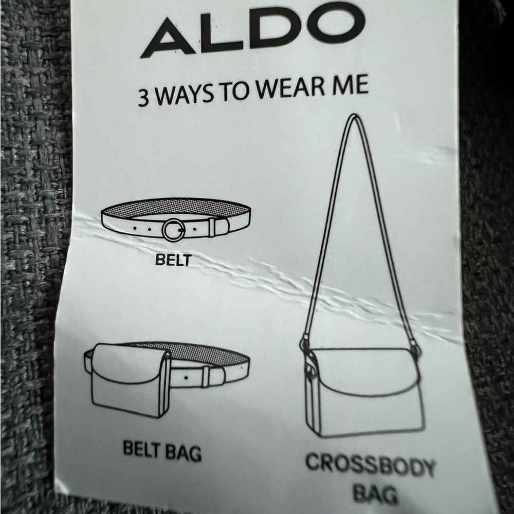 NWT ALDO FLAP CROSSBODY SHOULDER BAG POUCH FANNY BELT BAG PURSE 3 IN 1 - Picture 8 of 12